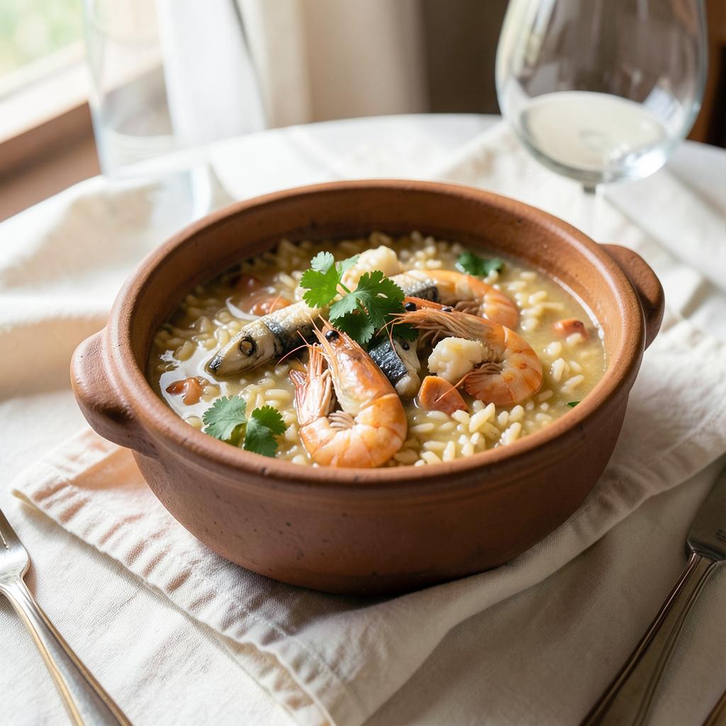 Arroz de Línguas de Bacalhau e Gambas